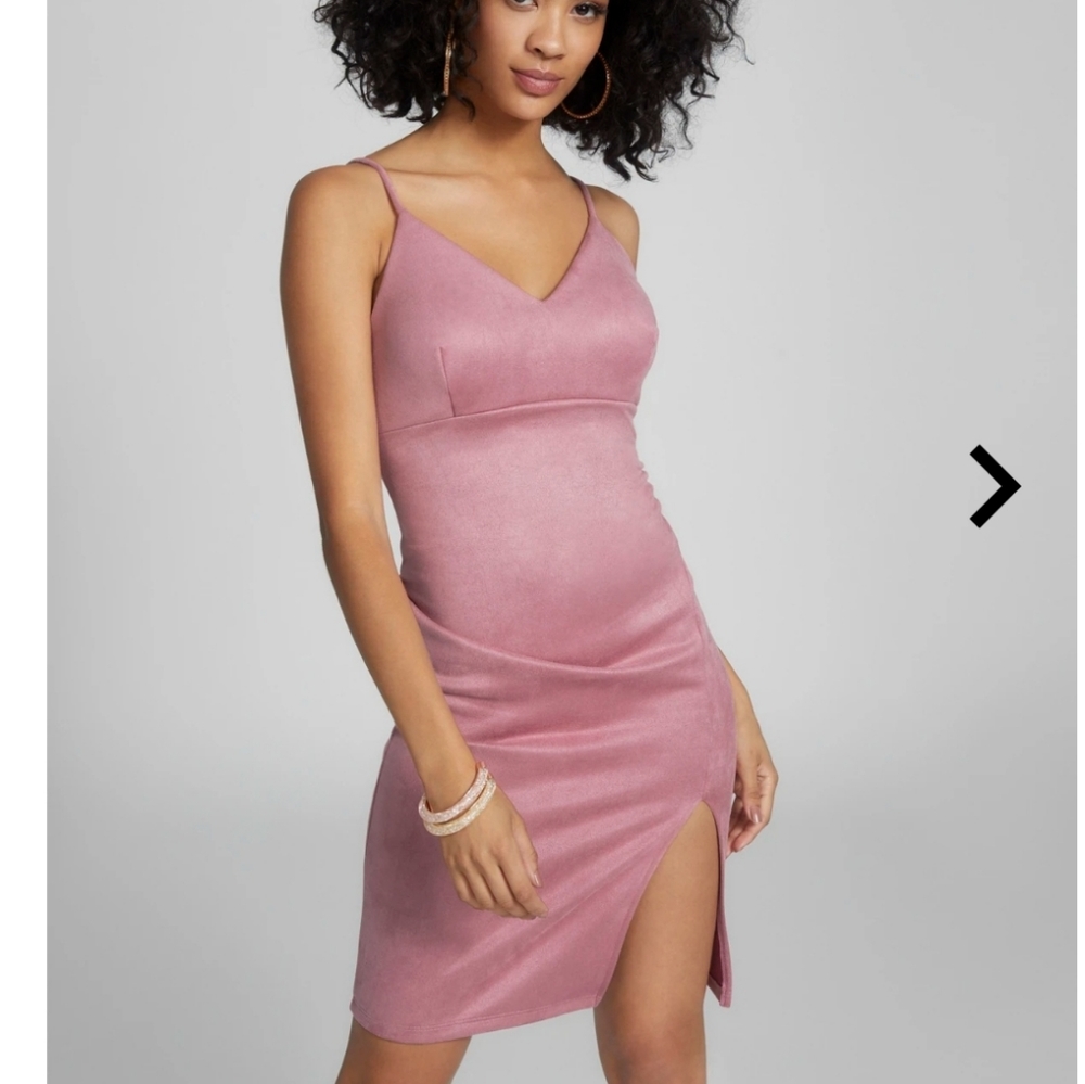 Sallie faux suede midi dress